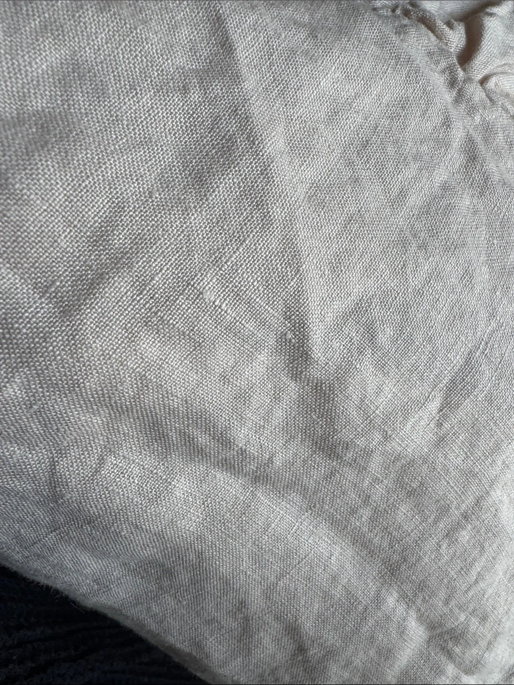 POTTERY BARN BELGIAN FLAX LINEN RUFFLE STANDARD SHAM